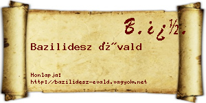 Bazilidesz Évald névjegykártya